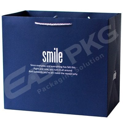 Blue Paper Bag with LOGO