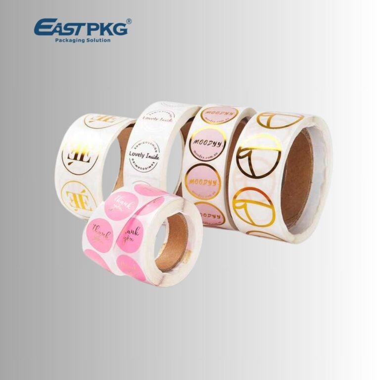 Custom adhesive stickers for product packaging