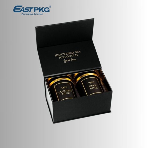 Black Candle Box packaging illustration