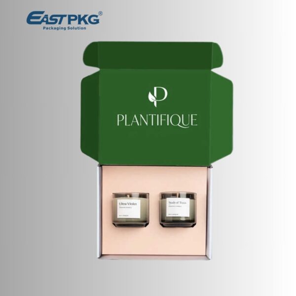 Corrugated Candle Box packaging illustration