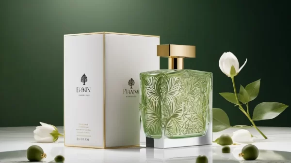 Luxury Perfume Box packaging illustration