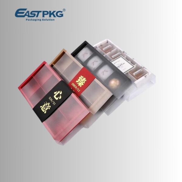 Food box with window for display packaging illustration