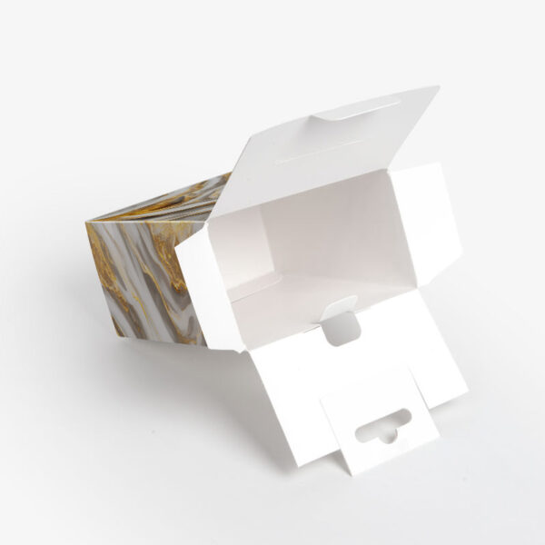 Box With Hanging & Locking Tabs packaging illustration
