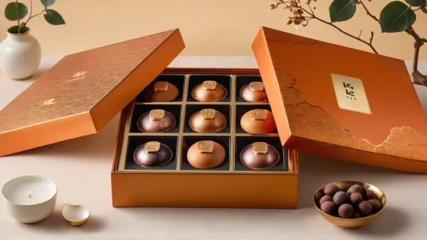 Luxury Tea Box packaging illustration