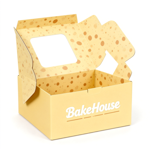 Custom Bakery Boxes with Window packaging illustration