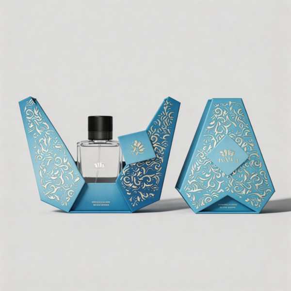 Custom Perfume Box packaging illustration