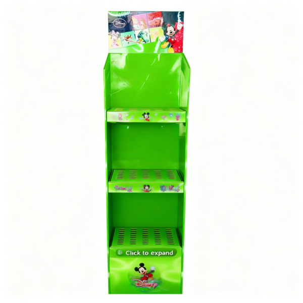 Branded Floor Cardboard Display Stand packaging illustration