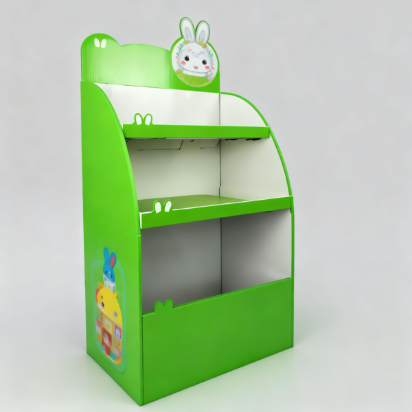 Floor Cardboard Display Stand packaging illustration