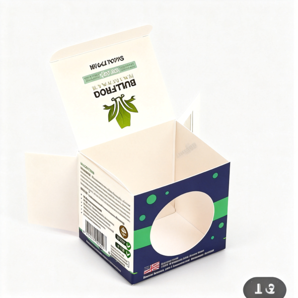 Hemp Oil Box packaging illustration
