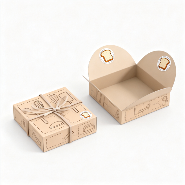 Mini Cake Boxes packaging illustration