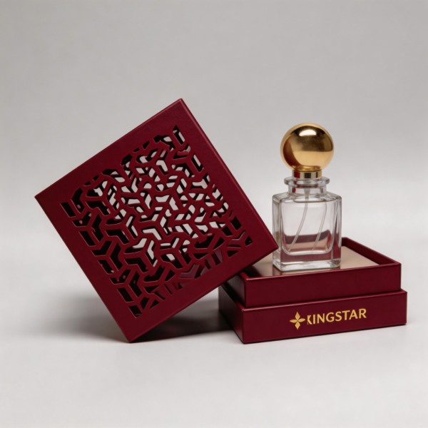 Perfume Box with Laser Cutting packaging illustration