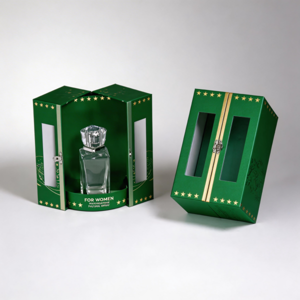 Luxury Magnetic Perfume Gift Box packaging illustration