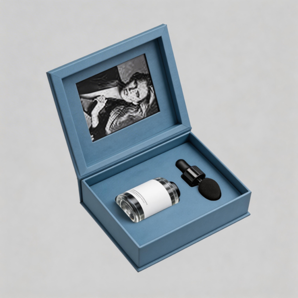 Book Style Perfume Box packaging illustration