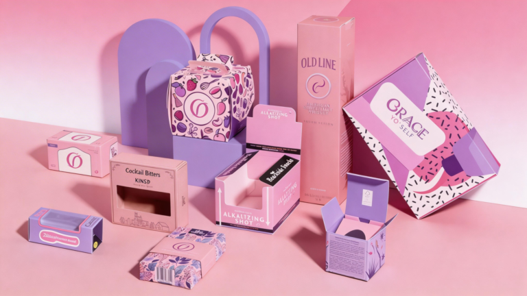 Folding Cartons packaging illustration