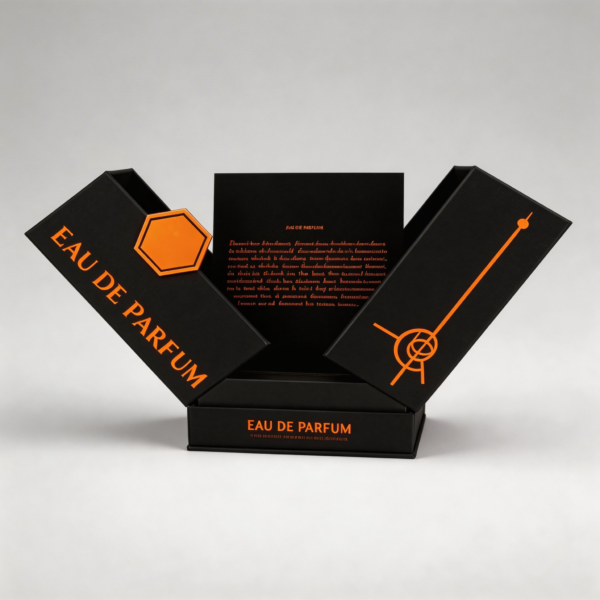 Rigid Perfume Box packaging illustration