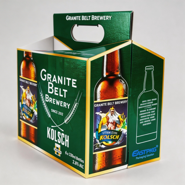 6-Bottles Packs Beer Carrier Boxes packaging illustration