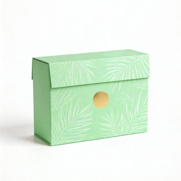 Coffee Front Flip Luxury Gift Box packaging illustration
