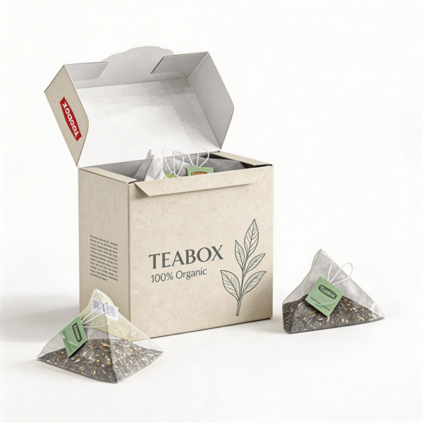 Custom Folding Box for Tea Bags packaging illustration