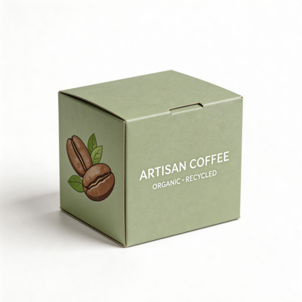 Folding Carton Coffee Box packaging illustration
