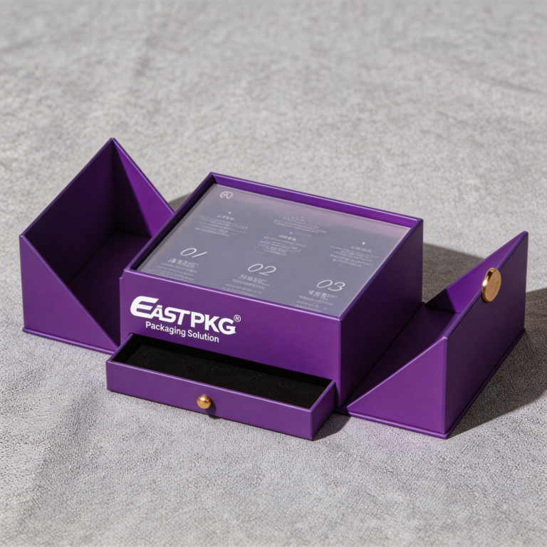 Luxury Cosmetic Gift Box with PET Cover