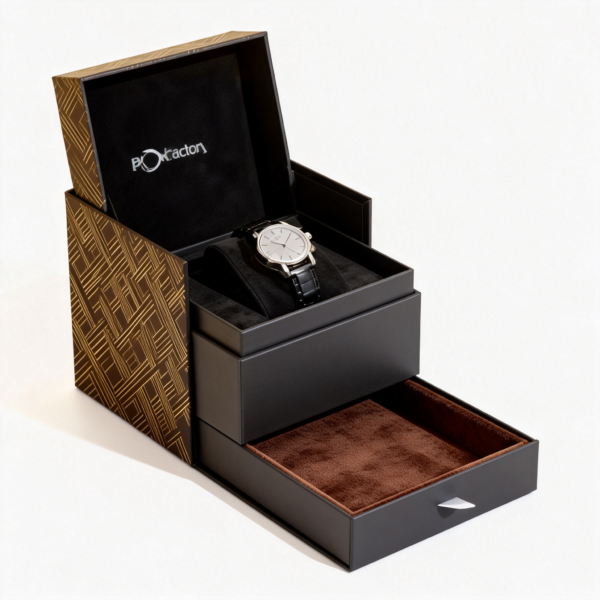 Luxury Watch Gift Box packaging illustration