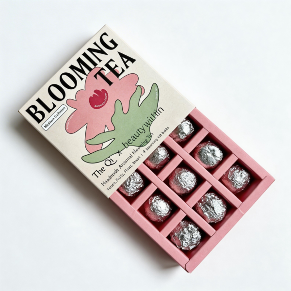 Tea Gift Box with Divided Inner Tray packaging illustration