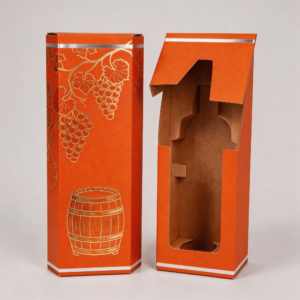 Wine Bottle Packaging with Cardboard Insert