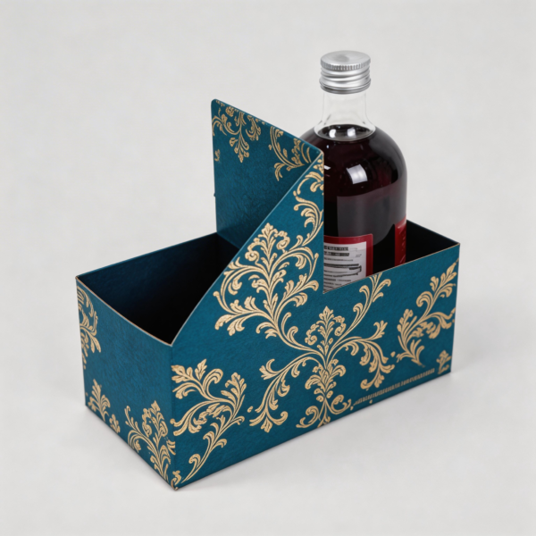 Wine Box Carrier packaging illustration