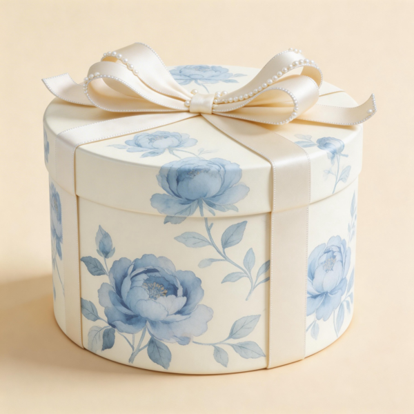 Custom Paper Tube with Ribbon packaging illustration