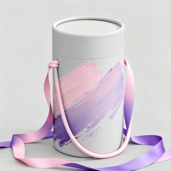 Cylindrical Packaging with Handle packaging illustration