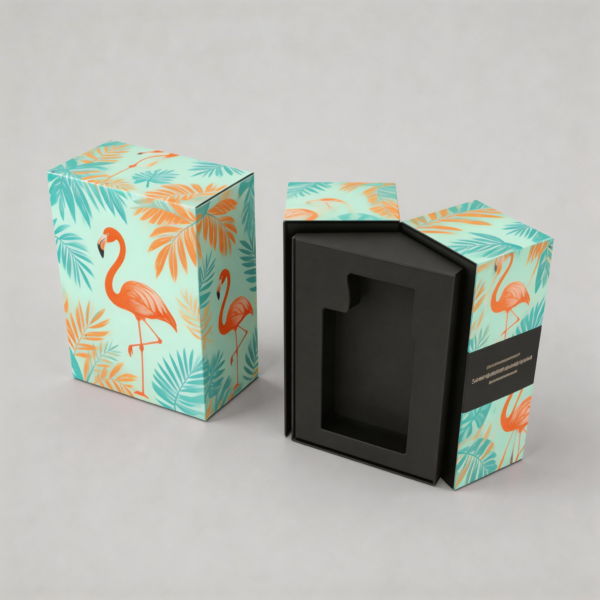 Magnetic Rigid Perfume Box packaging illustration