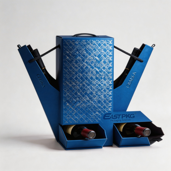 Perfume Box with PP Handle packaging illustration