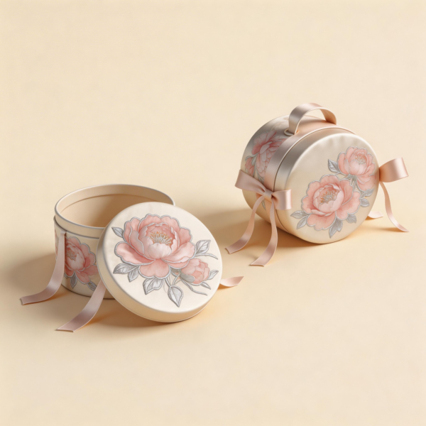 Round Paper Boxes packaging illustration
